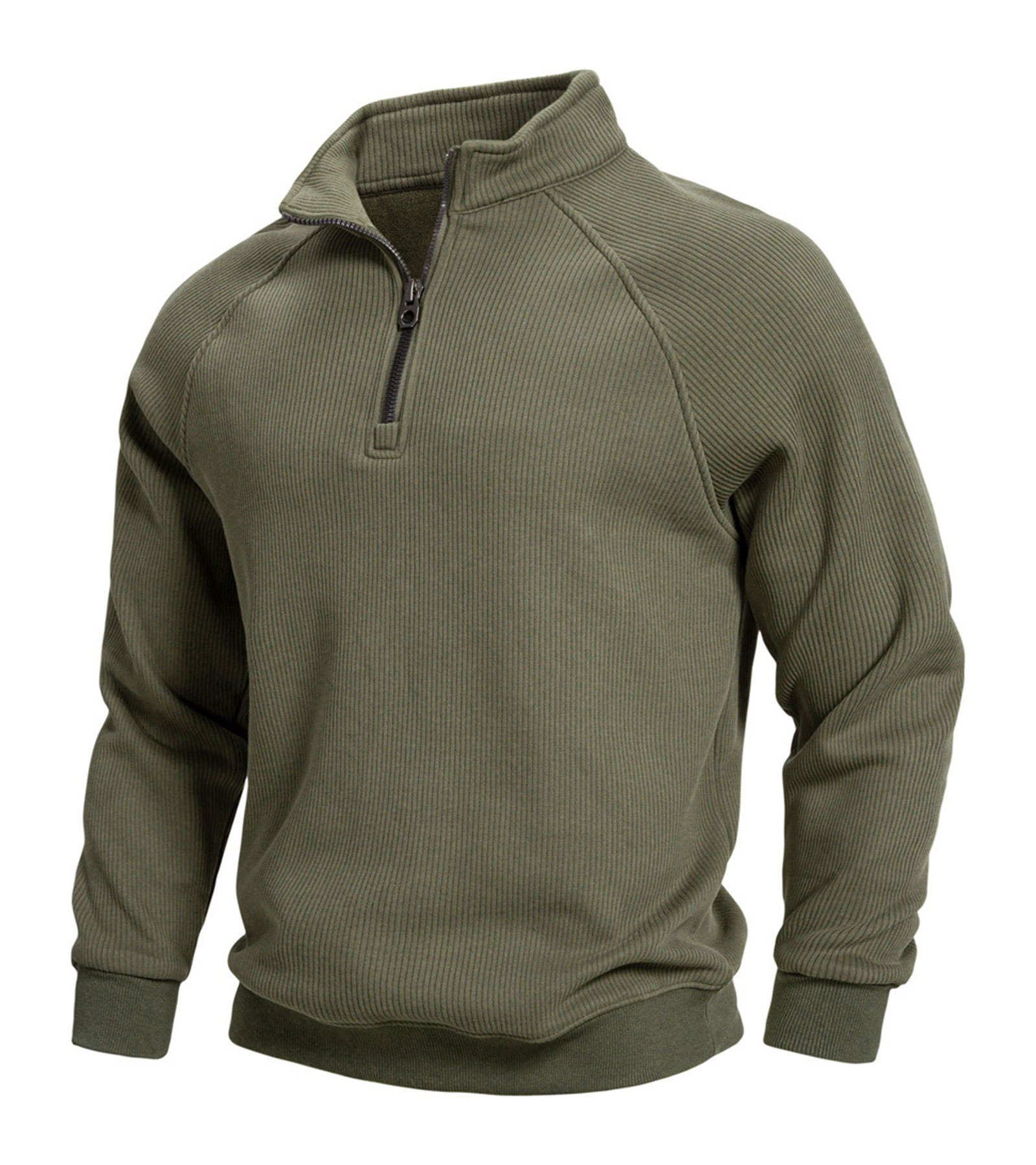 MAGIMODAC Mens Quarter Zip Pullover Long Sleeve Knit Sweater Stand Collar Sweatshirt Casual Warm Sweaters