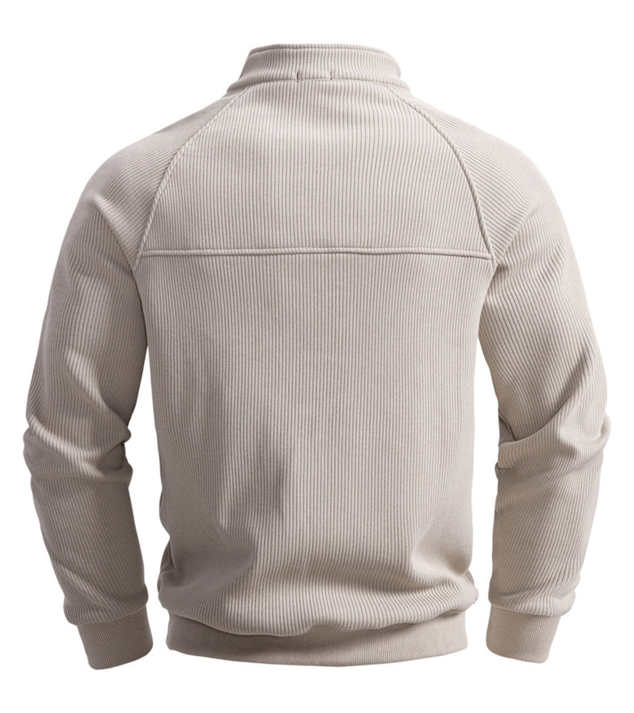 MAGIMODAC Mens Quarter Zip Pullover Long Sleeve Knit Sweater Stand Collar Sweatshirt Casual Warm Sweaters