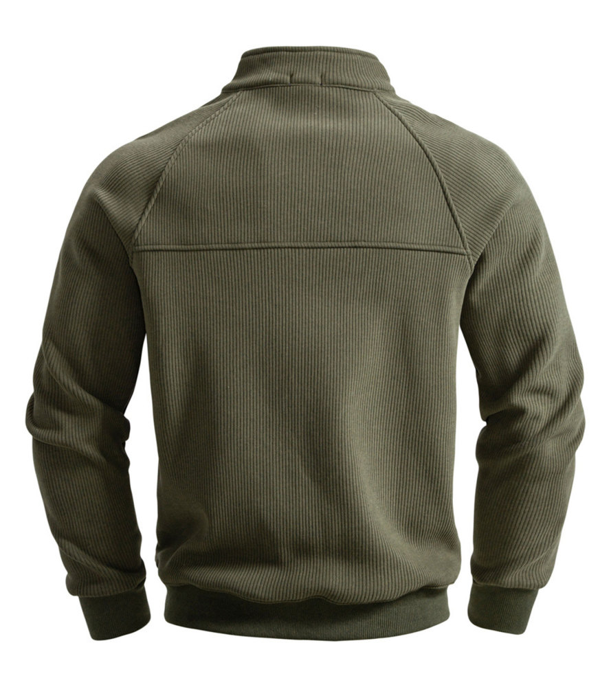 MAGIMODAC Mens Quarter Zip Pullover Long Sleeve Knit Sweater Stand Collar Sweatshirt Casual Warm Sweaters