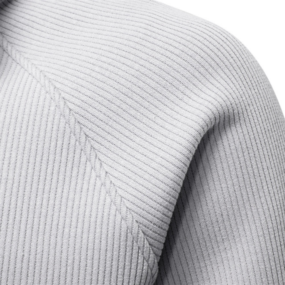 Men's Quarter Zip Pullover Long Sleeve Knit Sweater Stand Collar Sweatshirt Casual Warm Sweaters