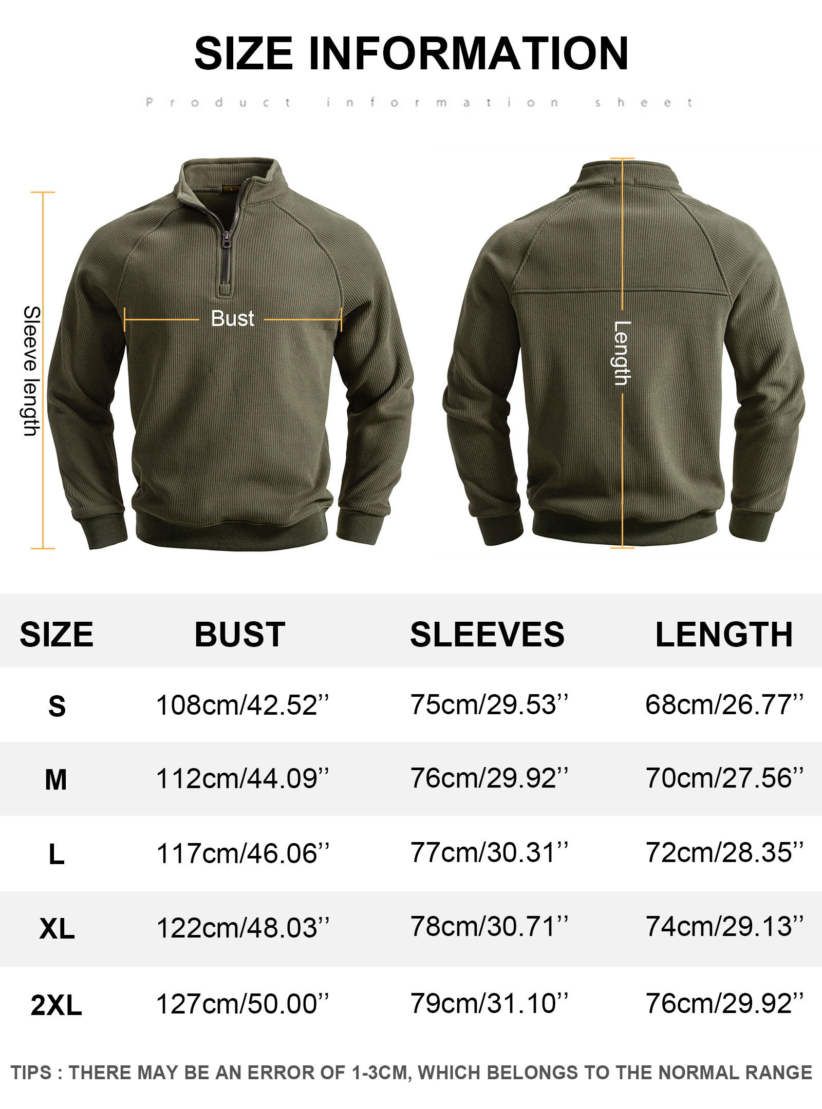 MAGIMODAC Mens Quarter Zip Pullover Long Sleeve Knit Sweater Stand Collar Sweatshirt Casual Warm Sweaters
