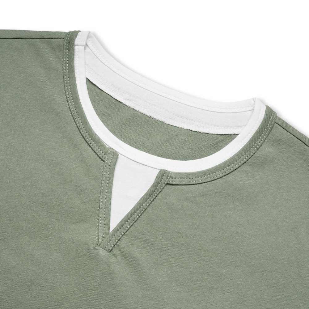 MAGIMODAC Mens Long Sleeve Shirts Summer Classic Crew Neck T-Shirt Casual Tee Shirt Lightweight Solid Color Fall Tops