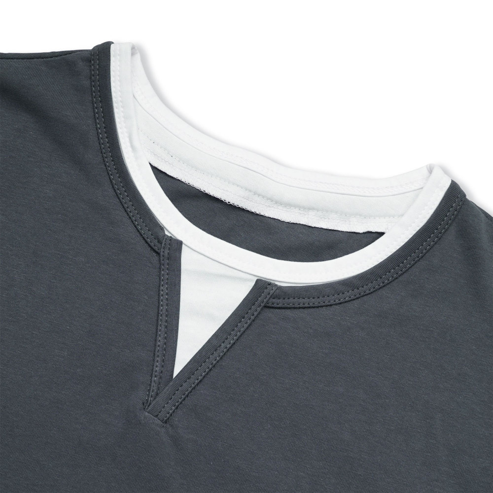 MAGIMODAC Mens Long Sleeve Shirts Summer Classic Crew Neck T-Shirt Casual Tee Shirt Lightweight Solid Color Fall Tops