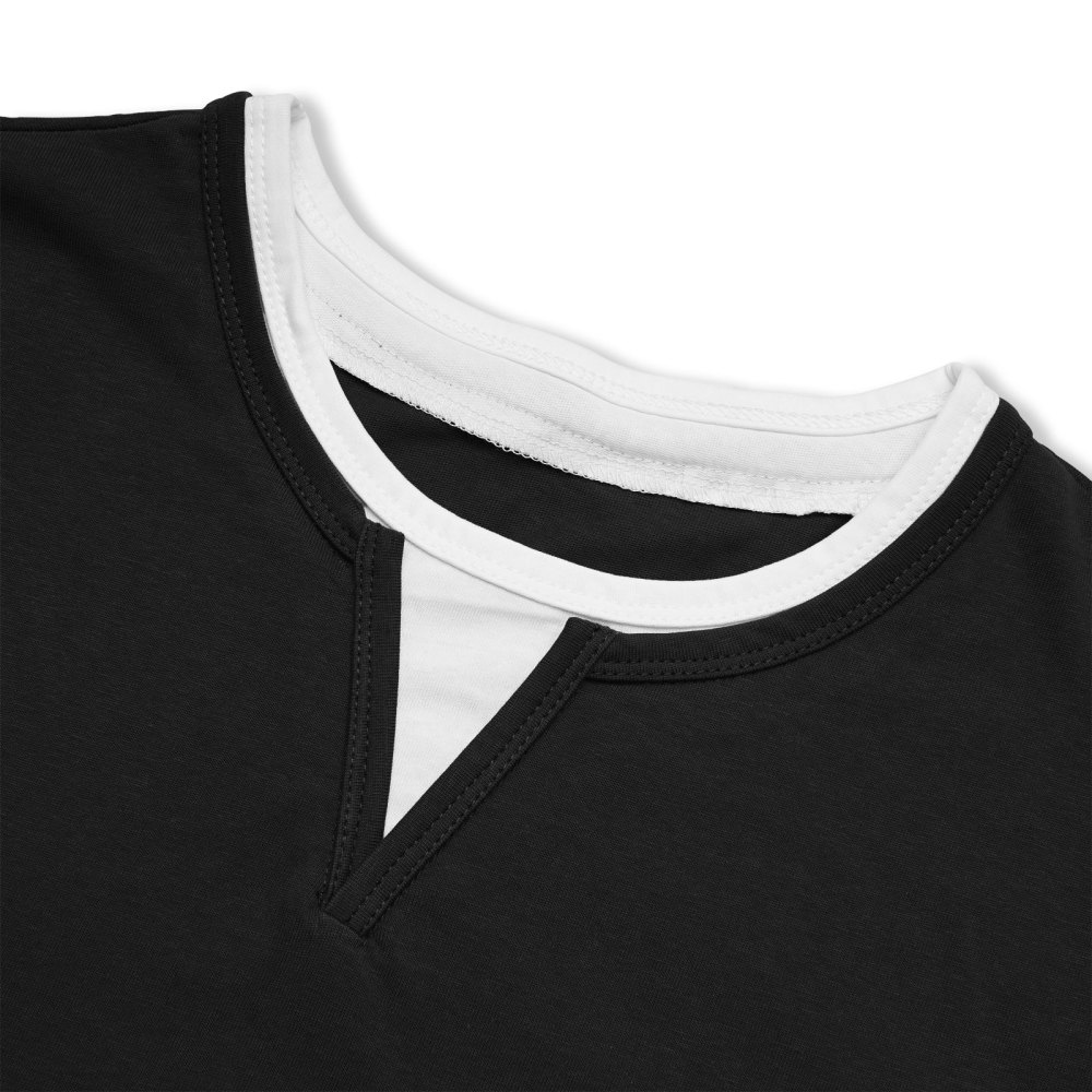 Long Sleeve Shirts Mens Summer Classic Crew Neck T-Shirt Casual Tee Shirt Lightweight Solid Color Fall Tops