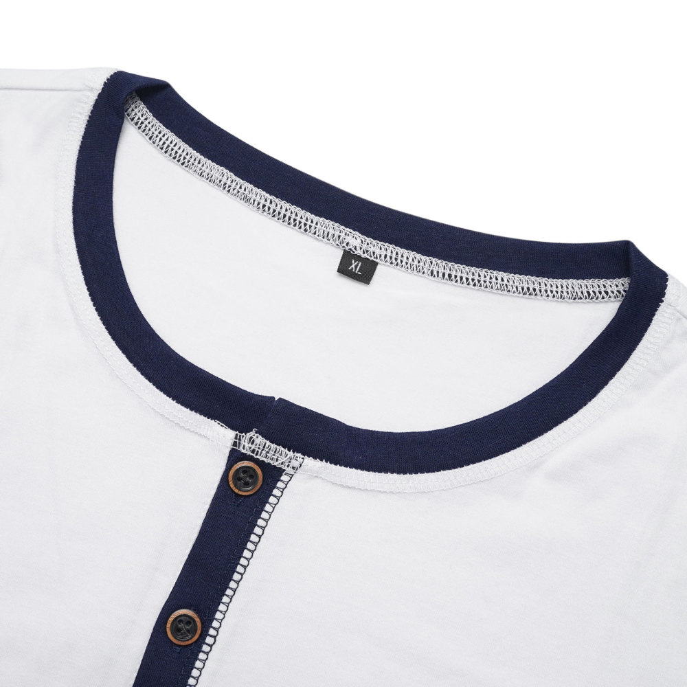 MAGIMODAC Mens Summer Henley Short Sleeve T-Shirts Casual Classic V Neck T Shirt Lightweight Cotton Tee Tops with Button