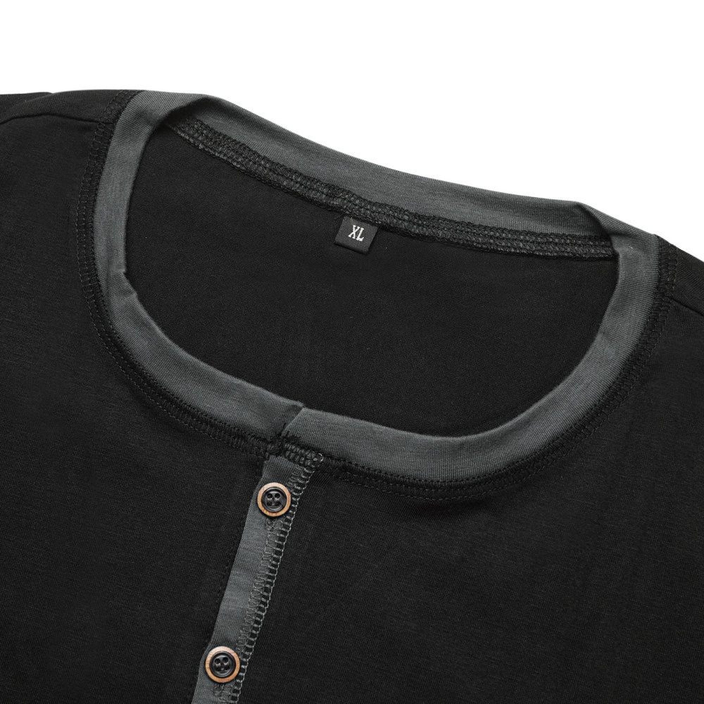 Summer Henley Short Sleeve T-Shirts Mens Casual Classic V Neck T Shirt Lightweight Cotton Tee Tops with Button