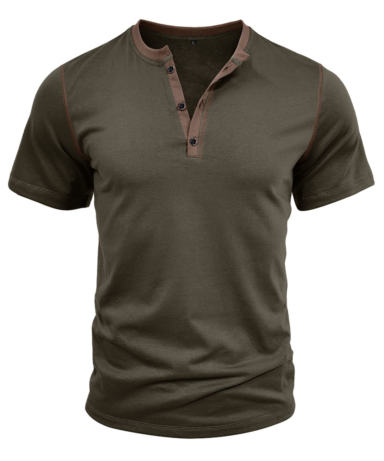 MAGIMODAC Mens Summer Henley Short Sleeve T-Shirts Casual Classic V Neck T Shirt Lightweight Cotton Tee Tops with Button