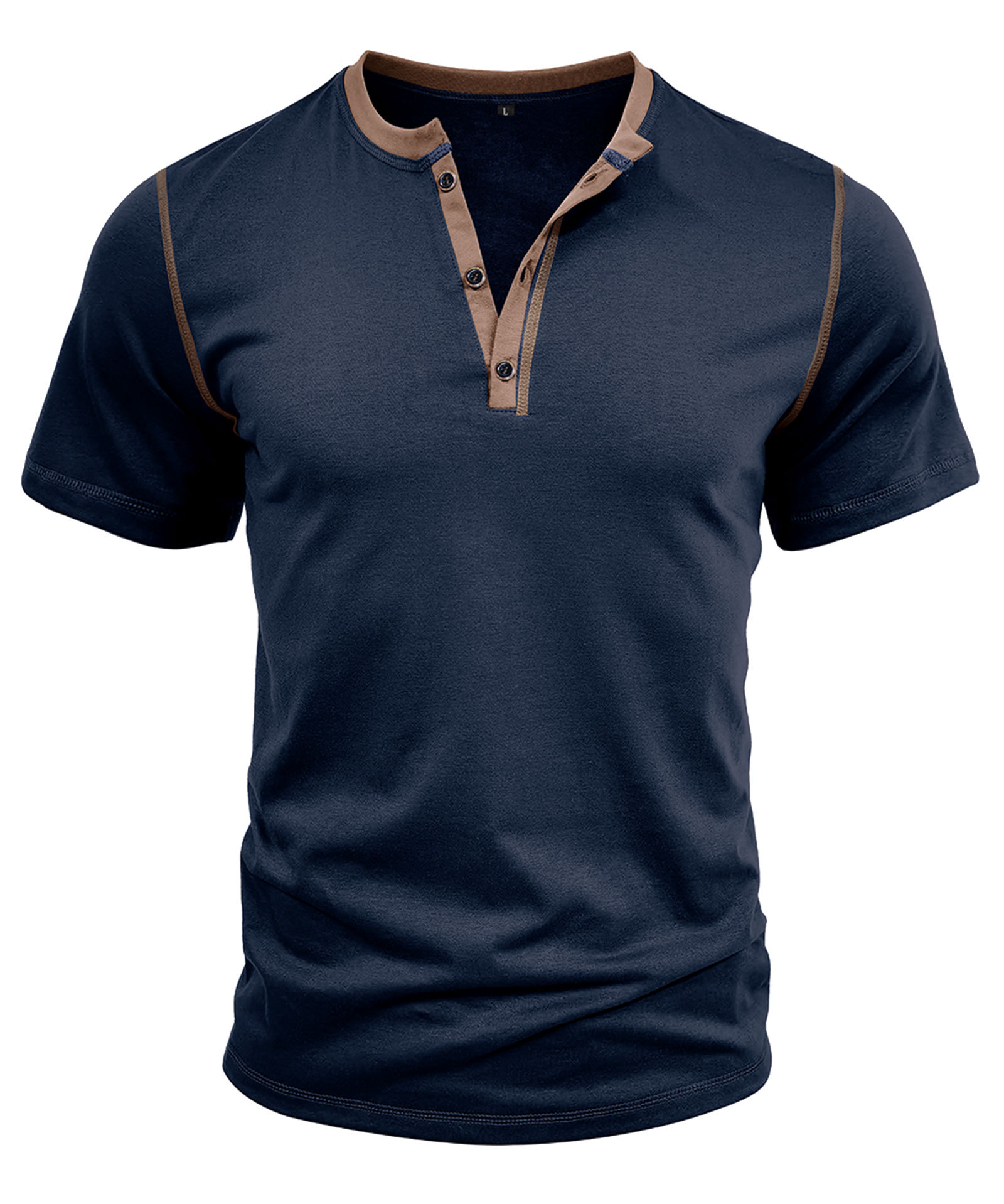 Summer Henley Short Sleeve T-Shirts Mens Casual Classic V Neck T Shirt Lightweight Cotton Tee Tops with Button