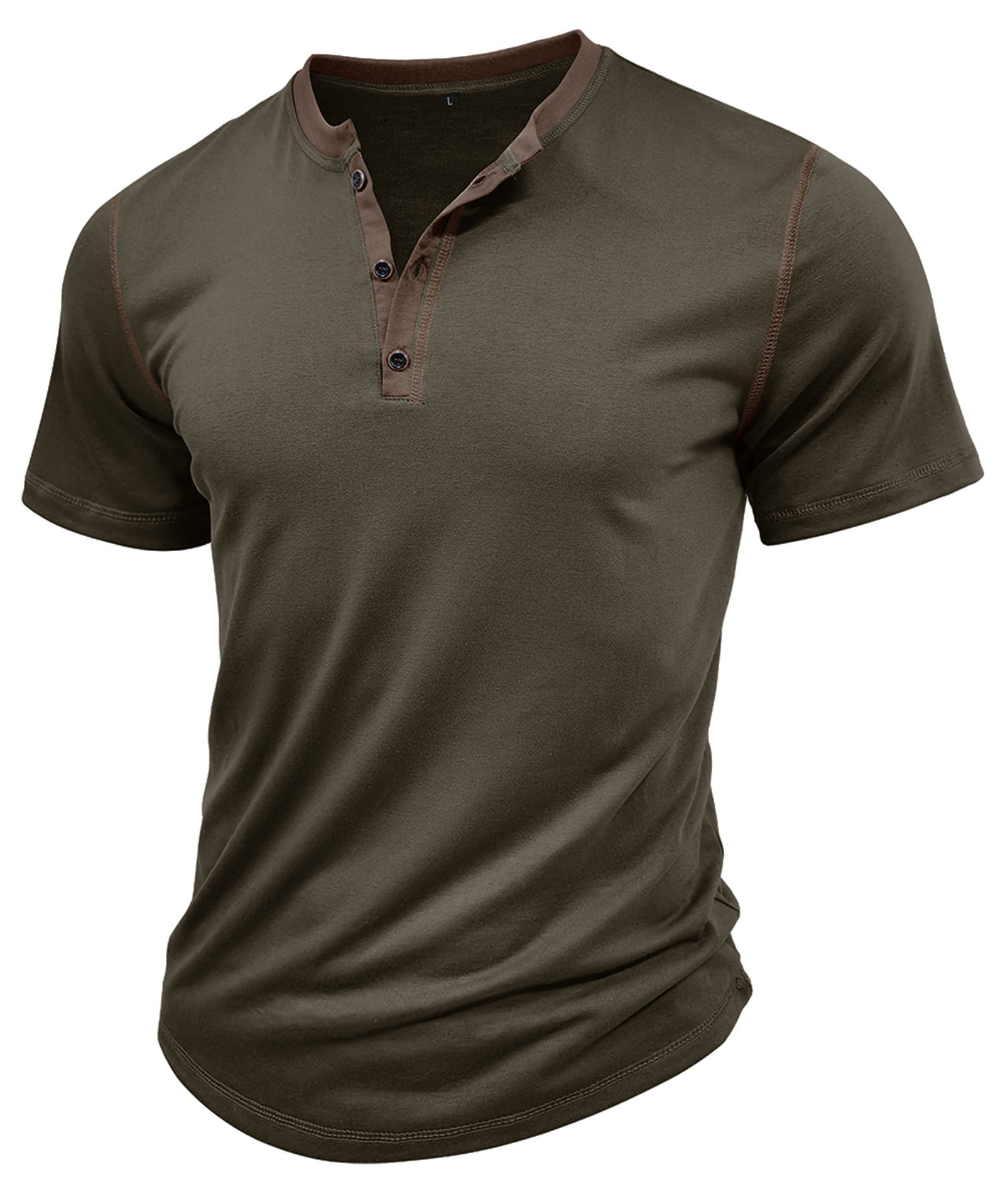 MAGIMODAC Mens Summer Henley Short Sleeve T-Shirts Casual Classic V Neck T Shirt Lightweight Cotton Tee Tops with Button
