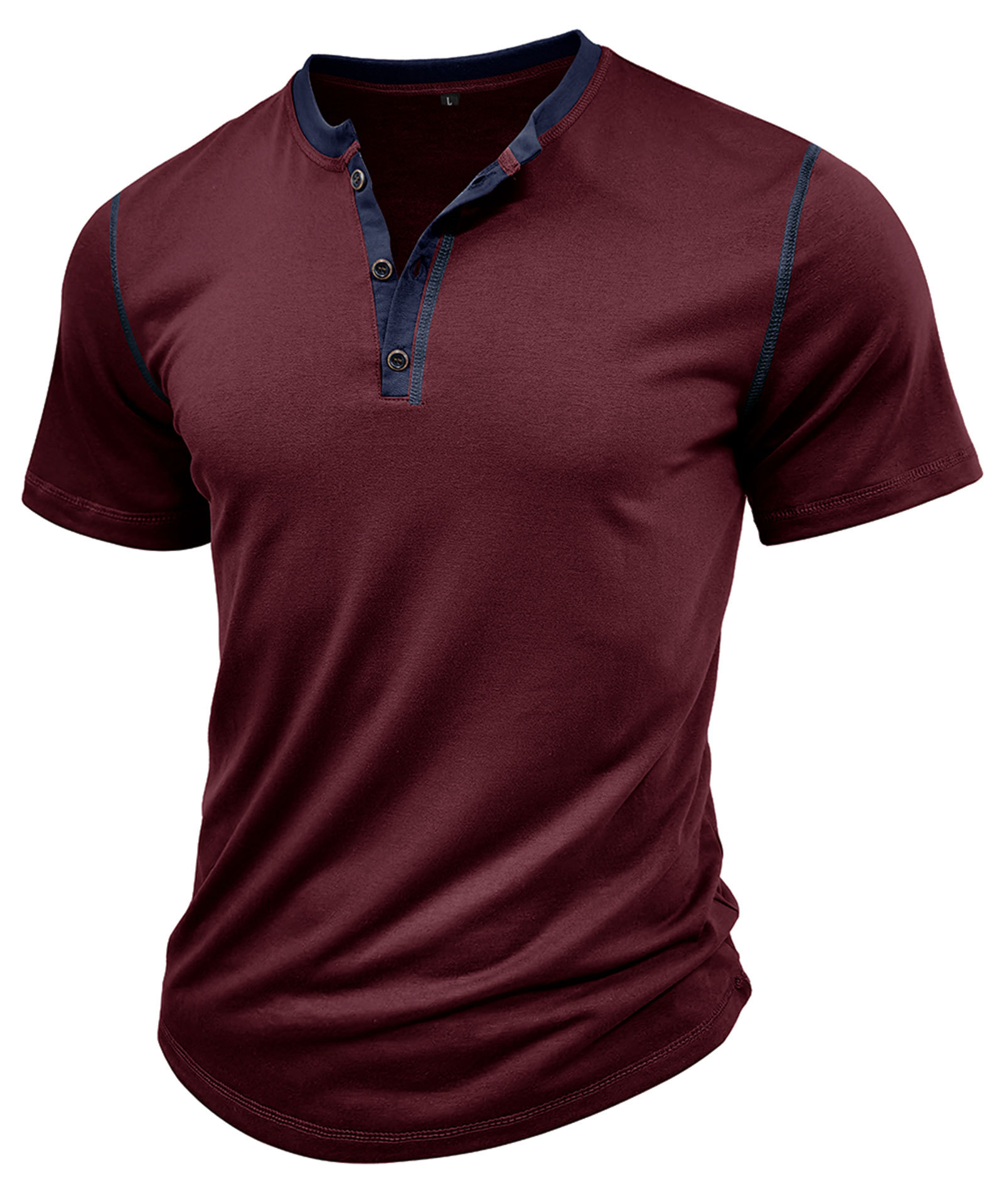 Summer Henley Short Sleeve T-Shirts Mens Casual Classic V Neck T Shirt Lightweight Cotton Tee Tops with Button