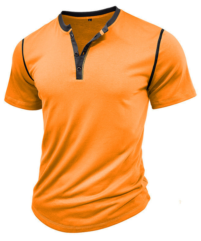 Summer Henley Short Sleeve T-Shirts Mens Casual Classic V Neck T Shirt Lightweight Cotton Tee Tops with Button