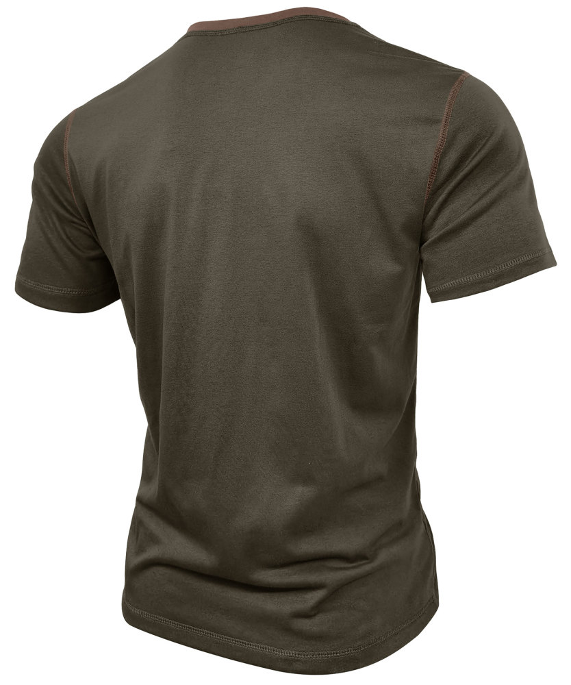 MAGIMODAC Mens Summer Henley Short Sleeve T-Shirts Casual Classic V Neck T Shirt Lightweight Cotton Tee Tops with Button