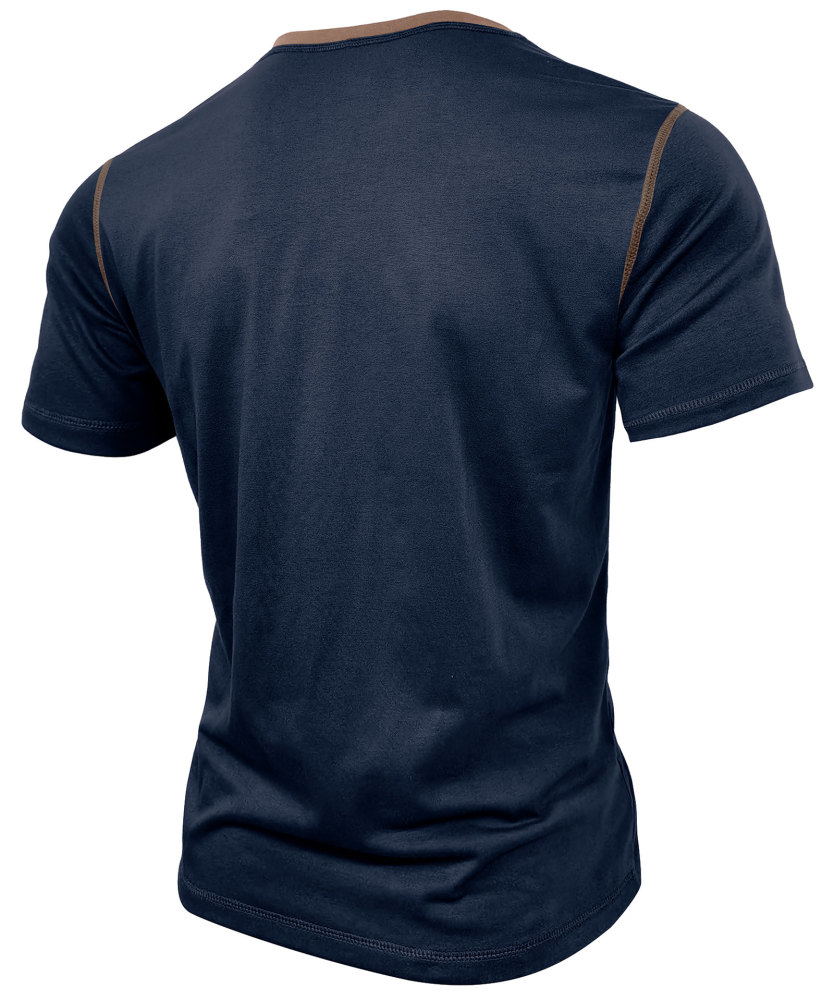 Summer Henley Short Sleeve T-Shirts Mens Casual Classic V Neck T Shirt Lightweight Cotton Tee Tops with Button