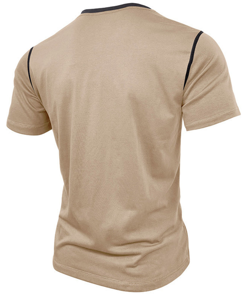 Summer Henley Short Sleeve T-Shirts Mens Casual Classic V Neck T Shirt Lightweight Cotton Tee Tops with Button