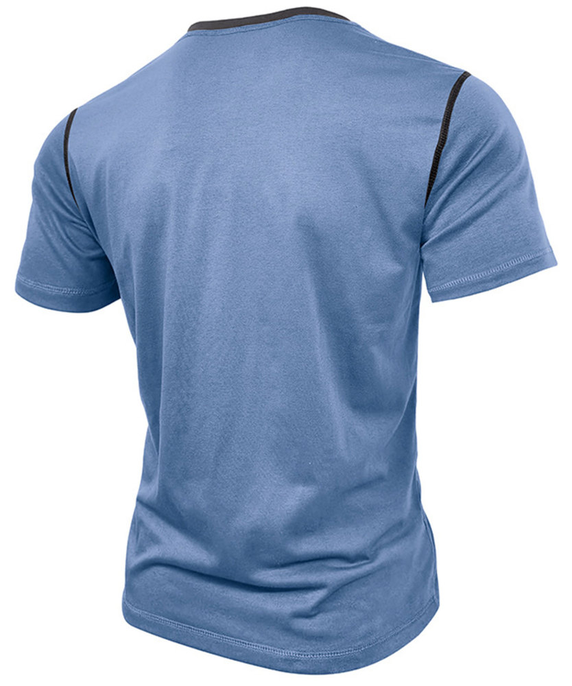 Summer Henley Short Sleeve T-Shirts Mens Casual Classic V Neck T Shirt Lightweight Cotton Tee Tops with Button