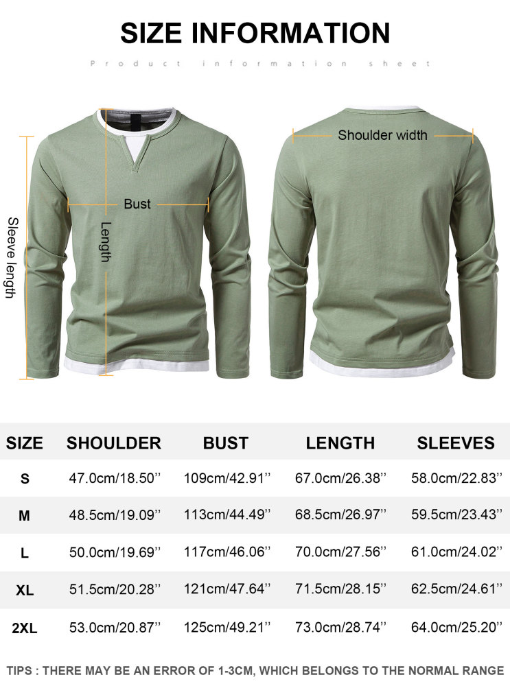MAGIMODAC Mens Long Sleeve Shirts Summer Classic Crew Neck T-Shirt Casual Tee Shirt Lightweight Solid Color Fall Tops
