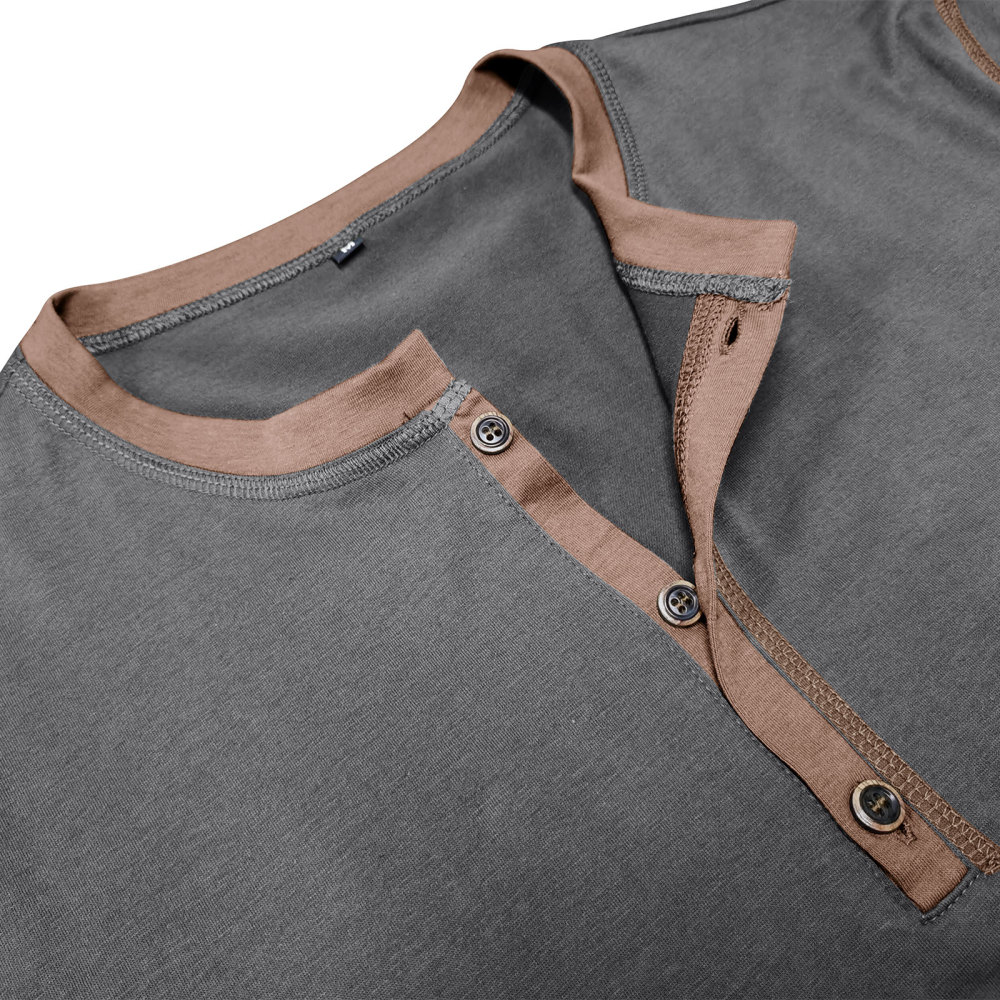 Summer Henley Short Sleeve T-Shirts Mens Casual Classic V Neck T Shirt Lightweight Cotton Tee Tops with Button