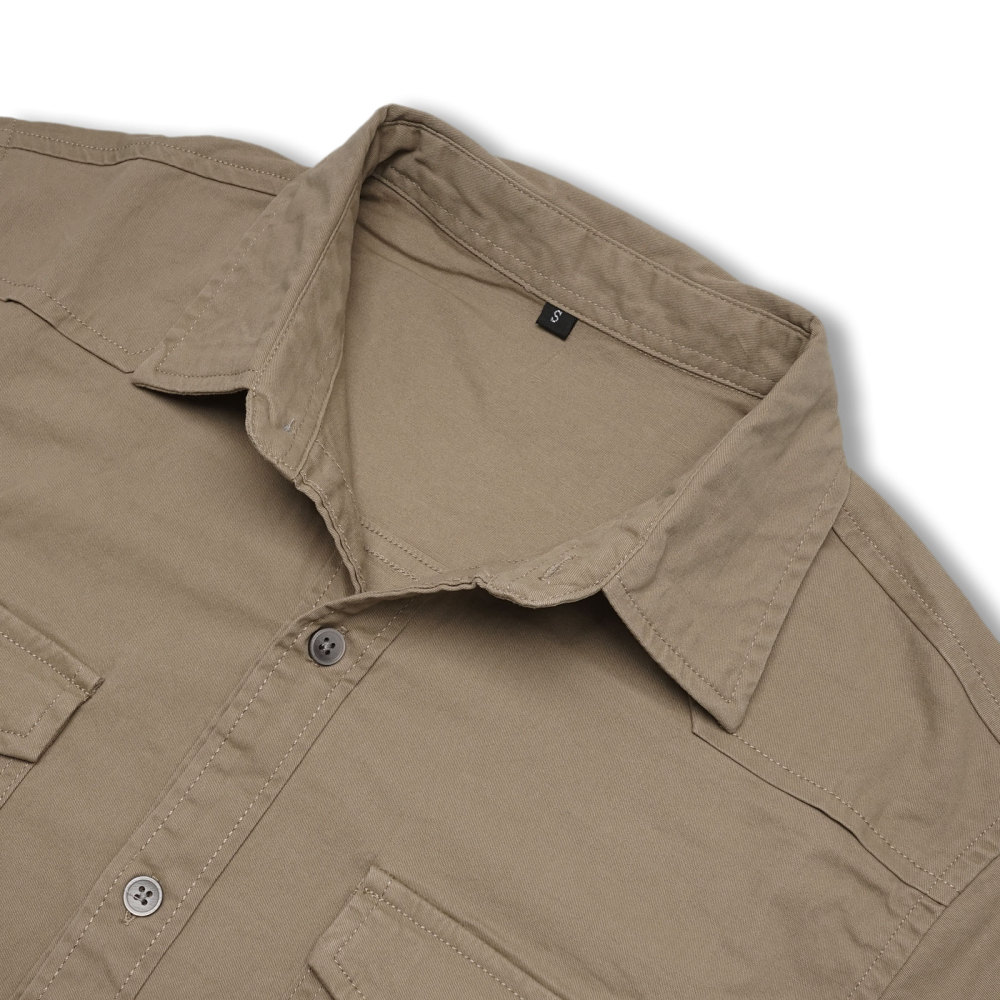 Mens Denim Long Sleeve Shirts Casual Button Down Western Shirt Lightweight Cotton Solid Jean Tops with Pockets