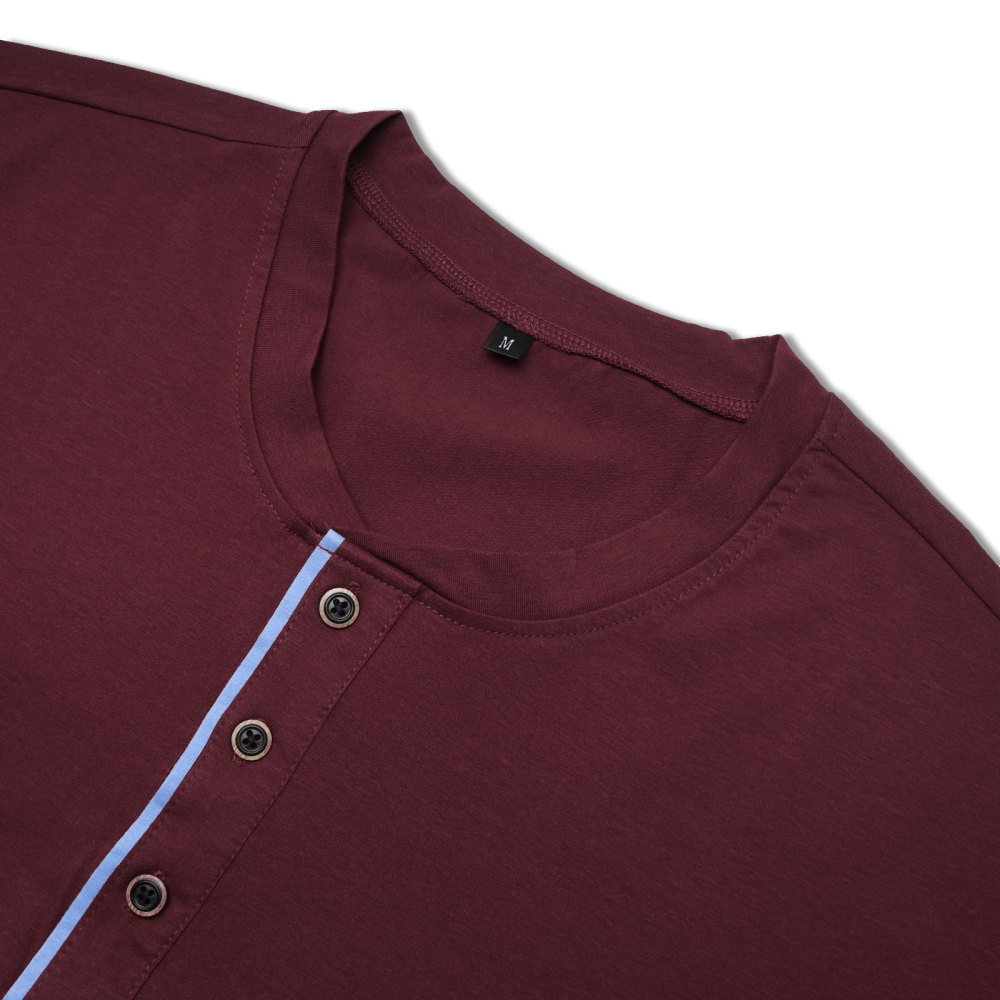 MAGIMODAC Mens Henley Long Sleeve T-Shirt Fashion Classic Cotton T Shirts Casual Lightweight T-Shirts with Button and Pocket
