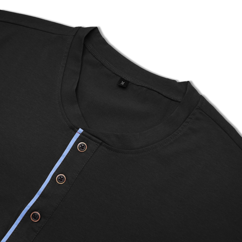 MAGIMODAC Mens Henley Short Sleeve Shirts Lightweight Cotton Summer Casual T-Shirt with Button and Pocket