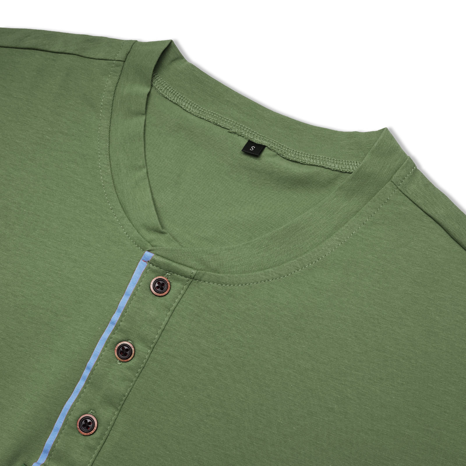 Mens Henley Short Sleeve Shirts Lightweight Cotton Summer Casual T-Shirt with Button and Pocket