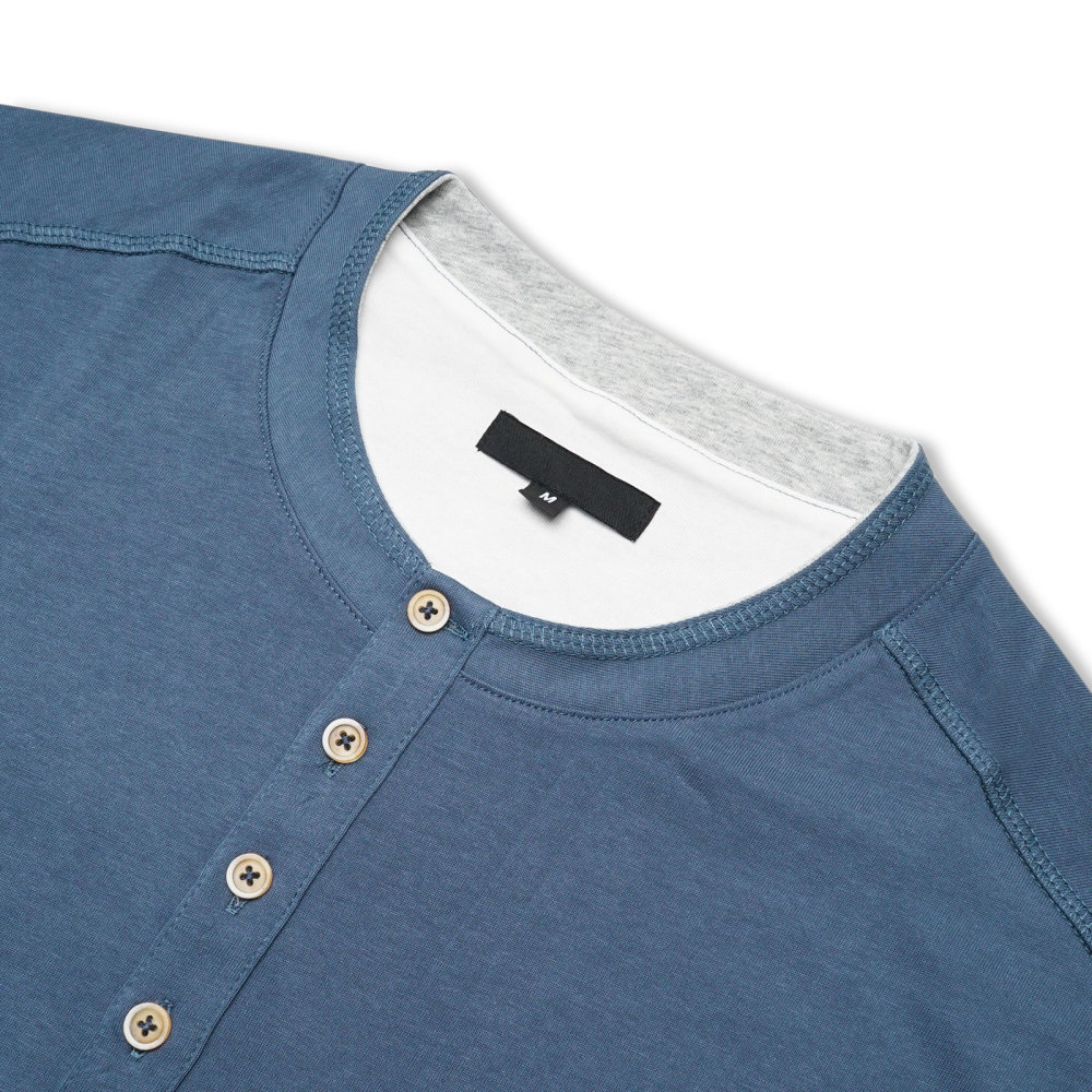 MAGIMODAC Mens Henley Shirts Long Sleeve Cotton T-Shirt Casual Classic Tshirt Lightweight Basic T-Shirts Button Tee Shirt Top