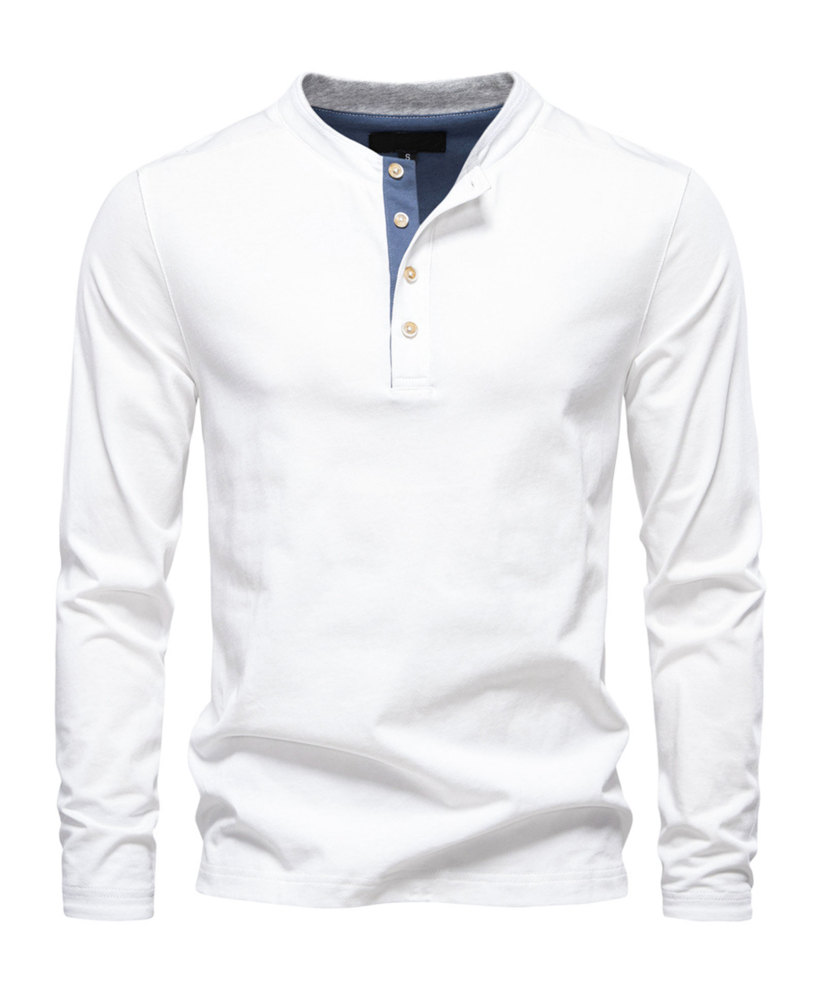 MAGIMODAC Mens Henley Shirts Long Sleeve Cotton T-Shirt Casual Classic Tshirt Lightweight Basic T-Shirts Button Tee Shirt Top