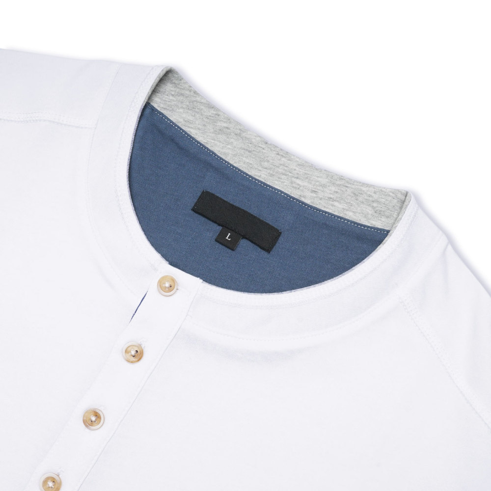 MAGIMODAC Mens Henley Shirts Long Sleeve Cotton T-Shirt Casual Classic Tshirt Lightweight Basic T-Shirts Button Tee Shirt Top