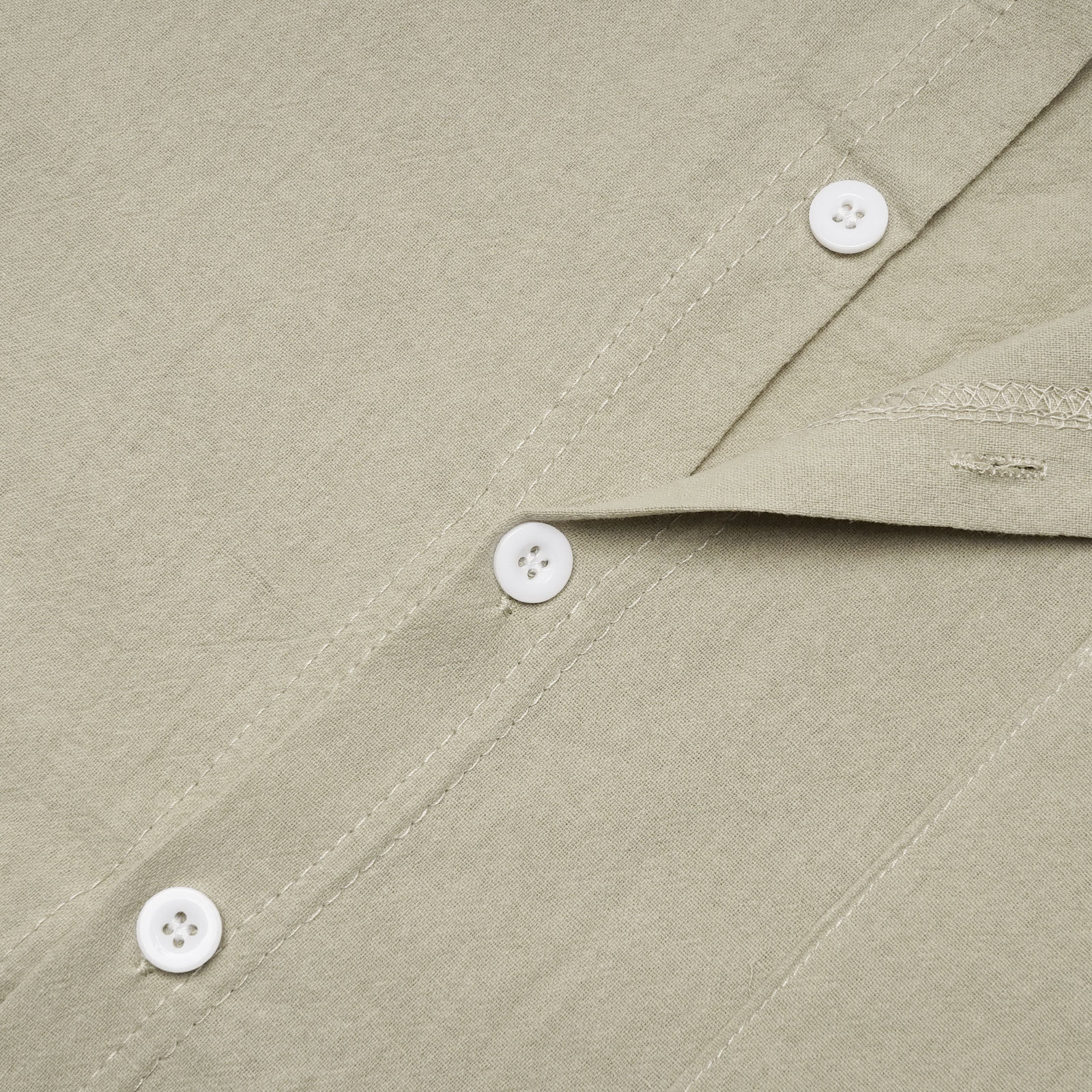 MAGIMODAC Mens Button Down Linen Shirts Casual Long Sleeve Band Collar Shirt Regular Fit Solid Plain Top with Pocket