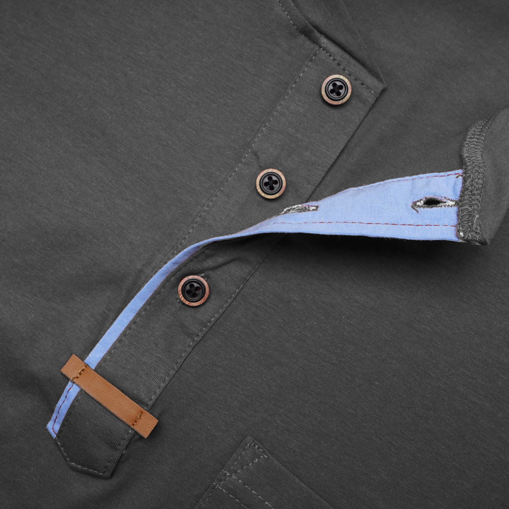 MAGIMODAC Mens Henley Long Sleeve T-Shirt Fashion Classic Cotton T Shirts Casual Lightweight T-Shirts with Button and Pocket