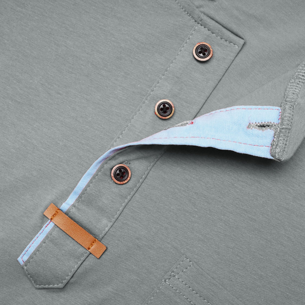 MAGIMODAC Mens Henley Long Sleeve T-Shirt Fashion Classic Cotton T Shirts Casual Lightweight T-Shirts with Button and Pocket