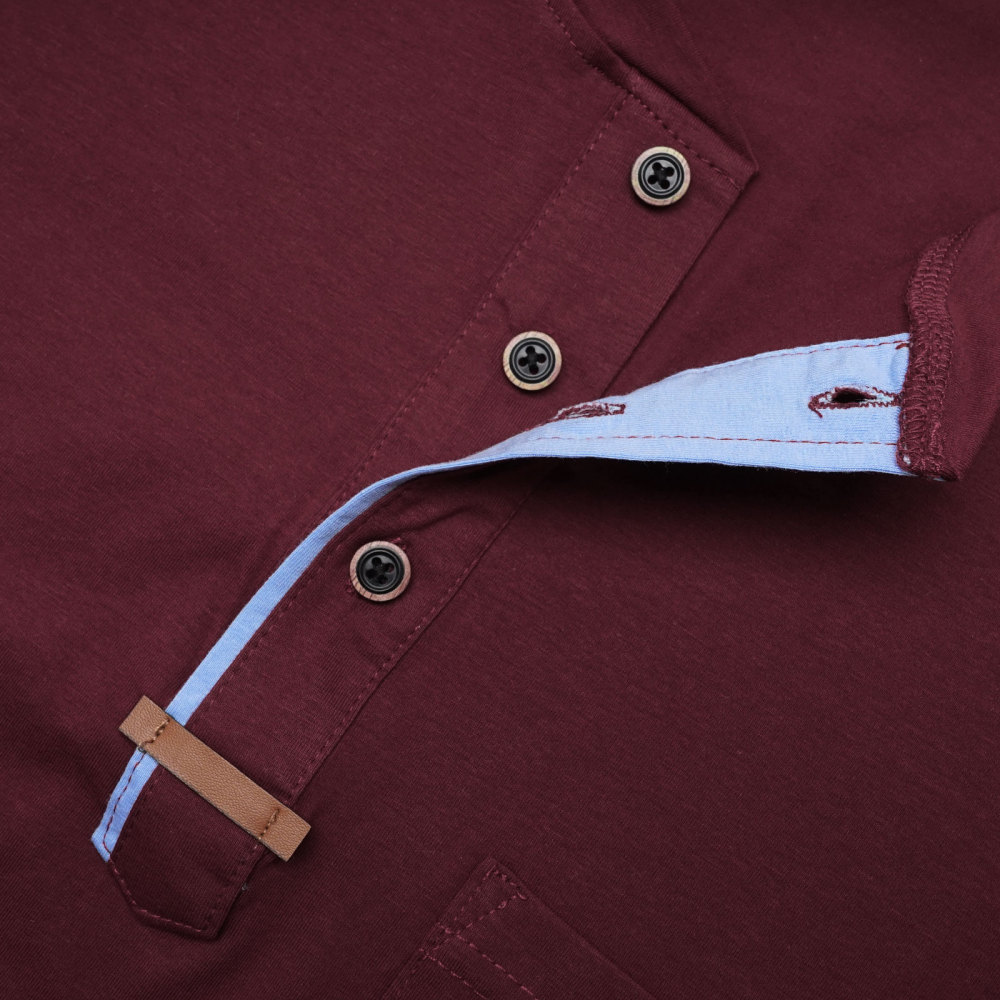 Mens Henley Short Sleeve Shirts Lightweight Cotton Summer Casual T-Shirt with Button and Pocket