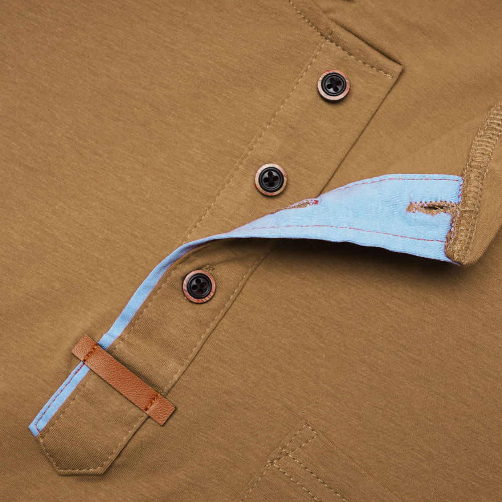Mens Henley Short Sleeve Shirts Lightweight Cotton Summer Casual T-Shirt with Button and Pocket