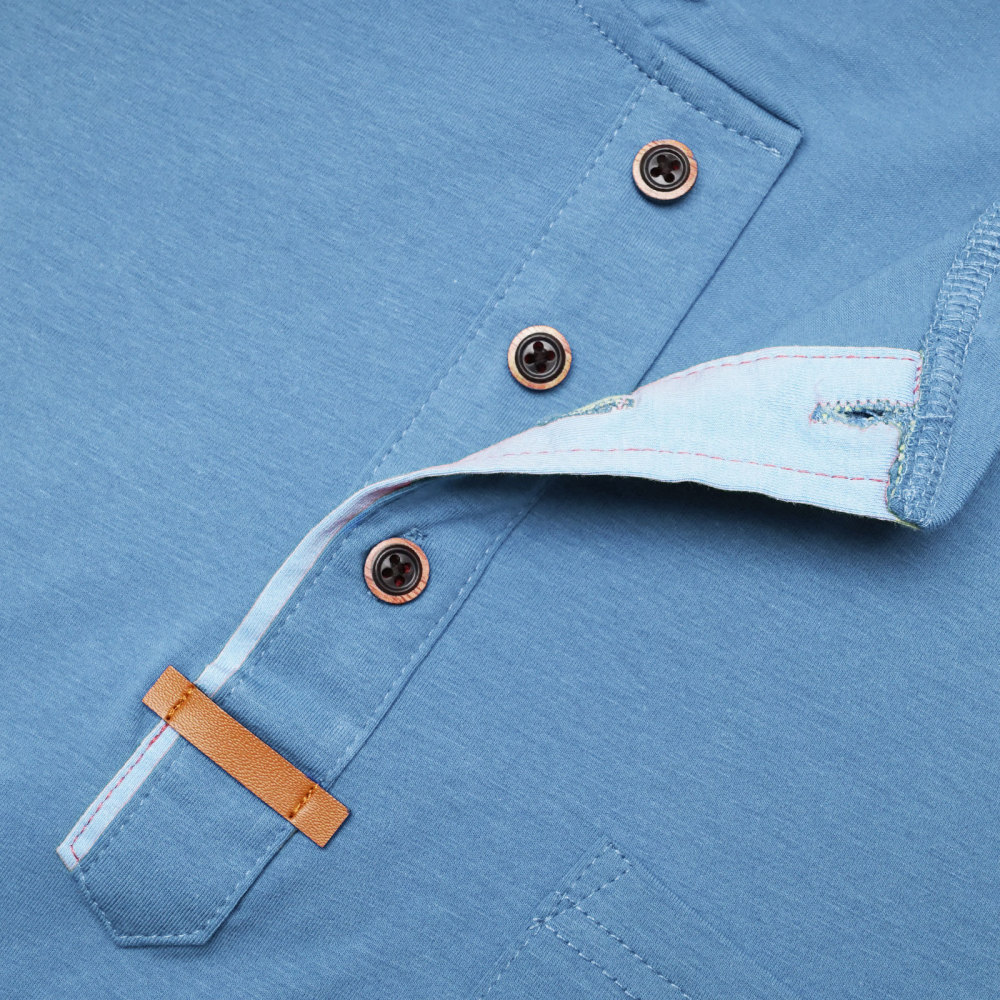 Mens Henley Short Sleeve Shirts Lightweight Cotton Summer Casual T-Shirt with Button and Pocket