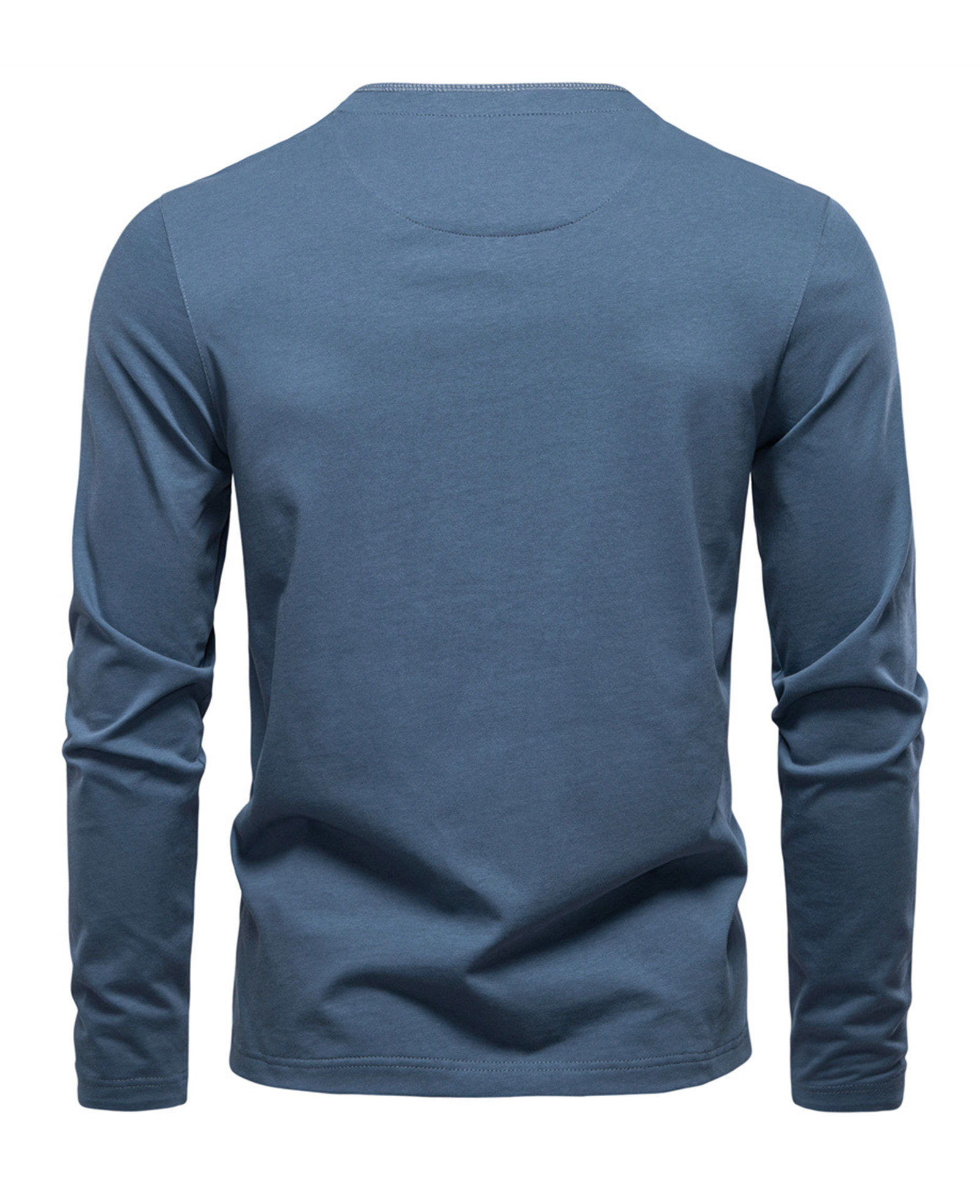 MAGIMODAC Mens Henley Shirts Long Sleeve Cotton T-Shirt Casual Classic Tshirt Lightweight Basic T-Shirts Button Tee Shirt Top