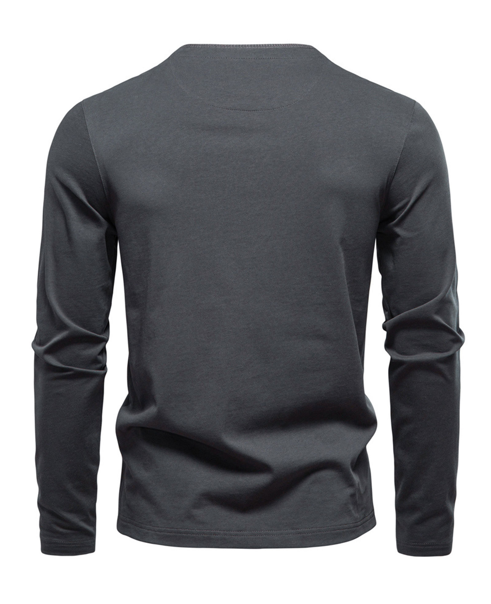 Henley Shirts Long Sleeve Mens Cotton T-Shirt Casual Classic Tshirt Lightweight Basic T-Shirts Button Tee Shirt Top