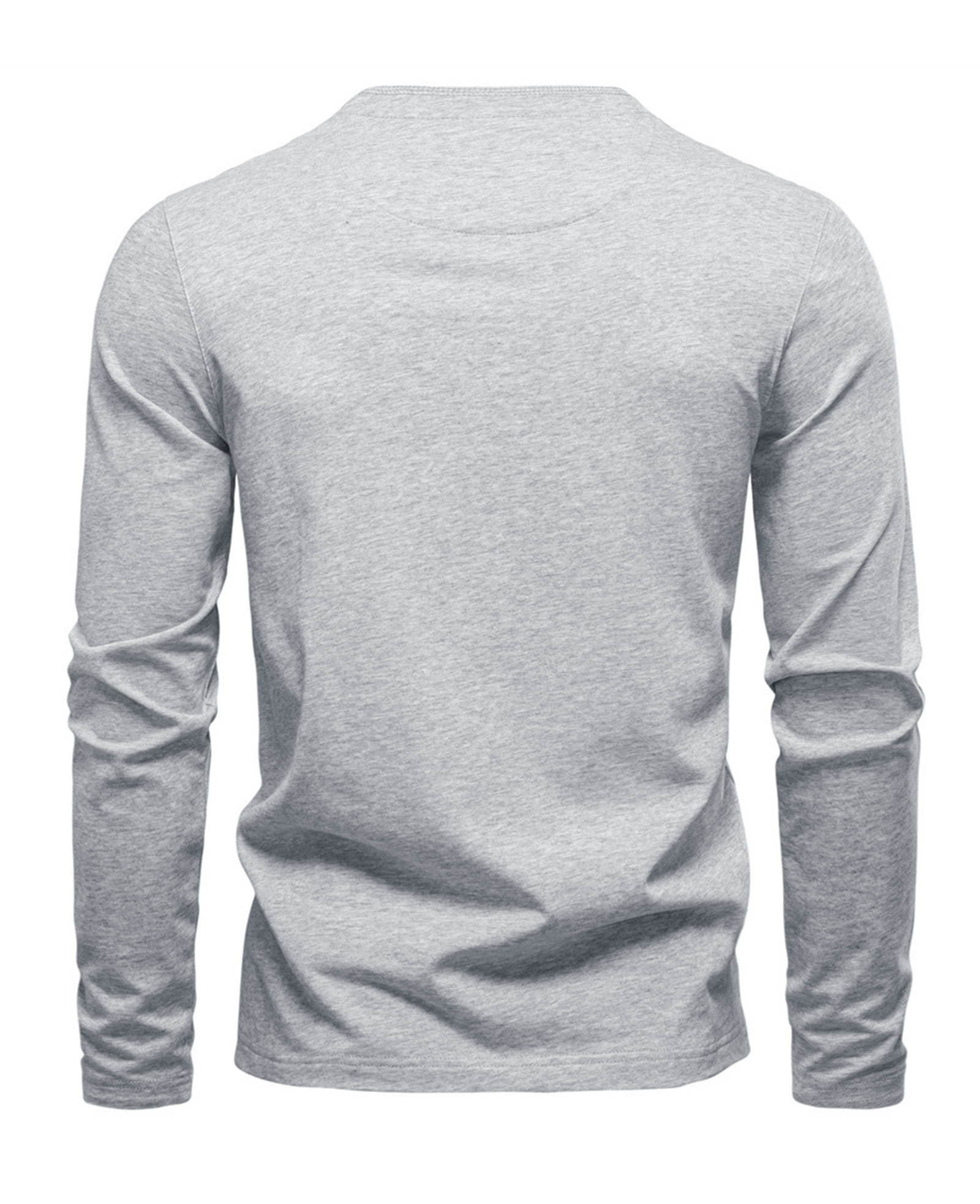 Henley Shirts Long Sleeve Mens Cotton T-Shirt Casual Classic Tshirt Lightweight Basic T-Shirts Button Tee Shirt Top