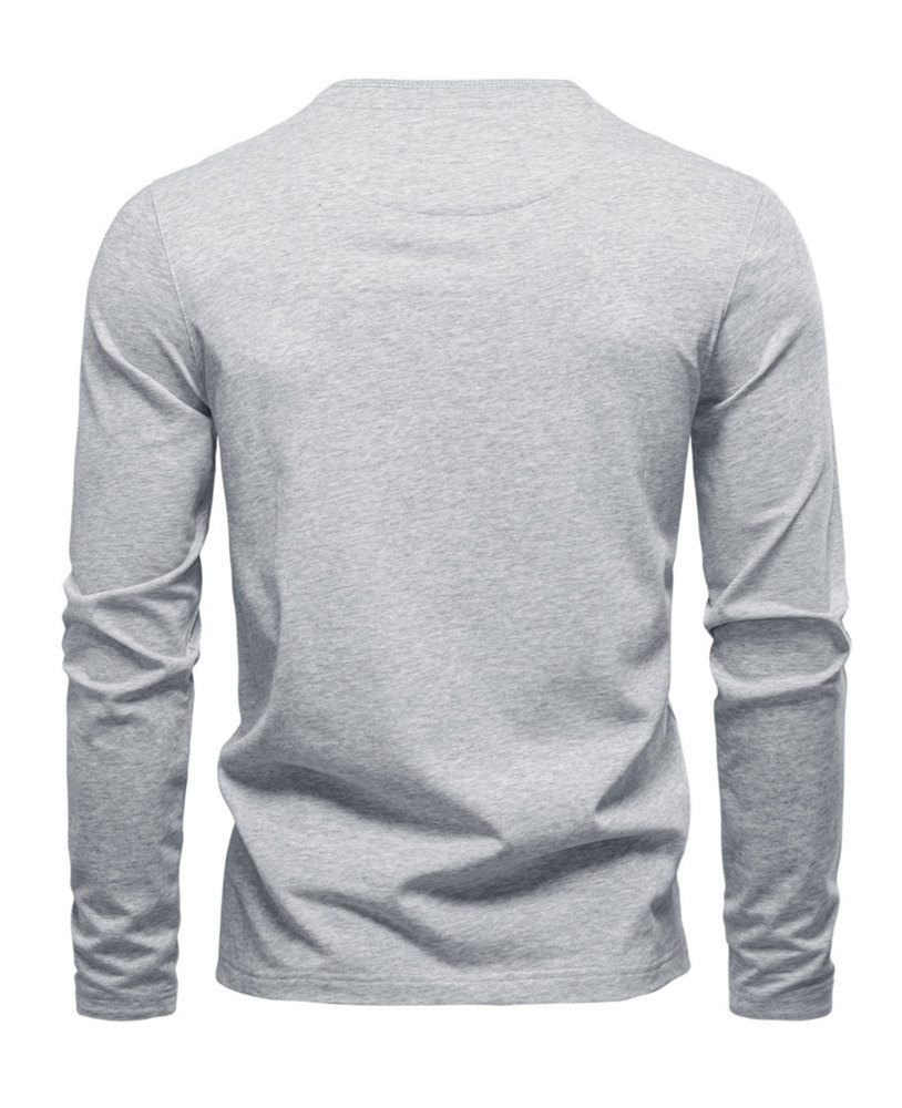 Henley Shirts Long Sleeve Mens Cotton T-Shirt Casual Classic Tshirt Lightweight Basic T-Shirts Button Tee Shirt Top