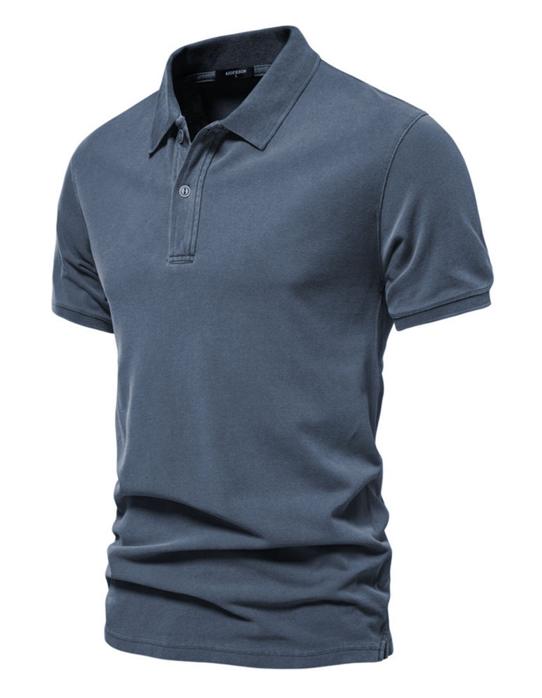MAGIMODAC Mens Polo Shirts Short Sleeve Cotton T-Shirts Summer T-Shirt Solid Color Casual Tee Shirt Tops with Buttons