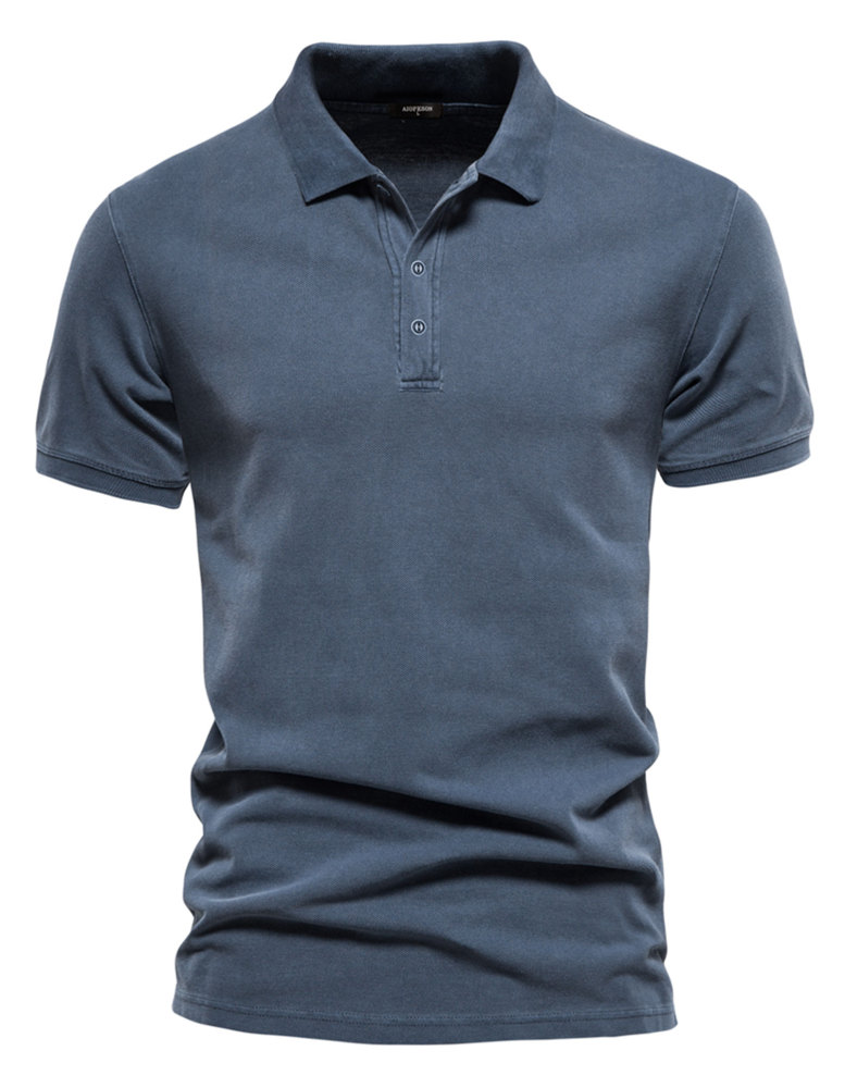 MAGIMODAC Mens Polo Shirts Short Sleeve Cotton T-Shirts Summer T-Shirt Solid Color Casual Tee Shirt Tops with Buttons