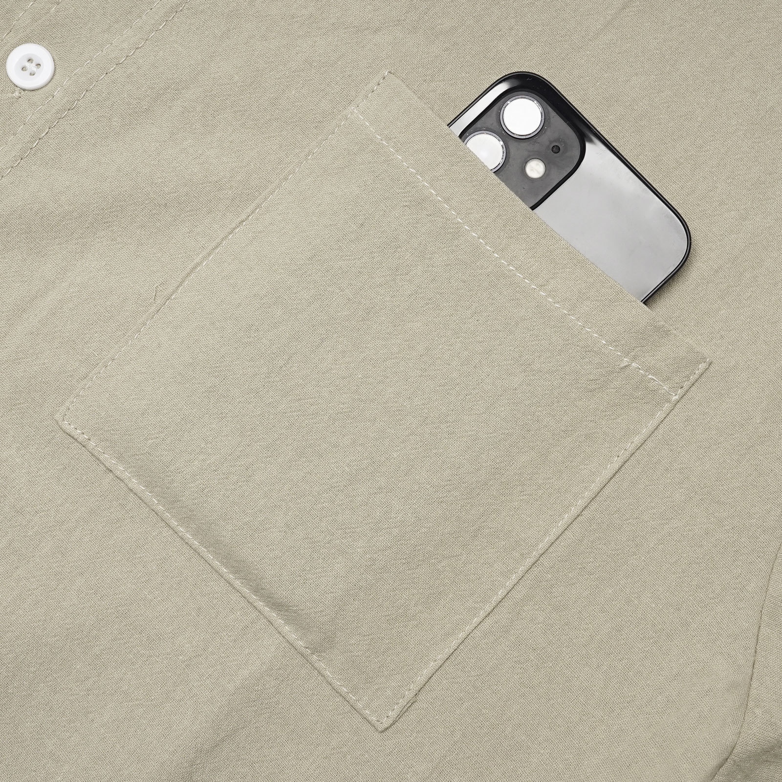 MAGIMODAC Mens Button Down Linen Shirts Casual Long Sleeve Band Collar Shirt Regular Fit Solid Plain Top with Pocket