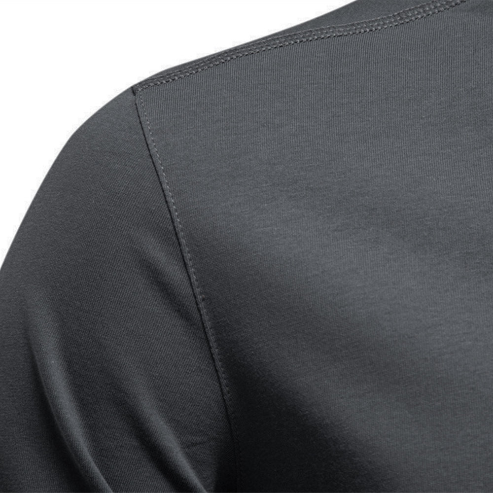 Henley Shirts Long Sleeve Mens Cotton T-Shirt Casual Classic Tshirt Lightweight Basic T-Shirts Button Tee Shirt Top