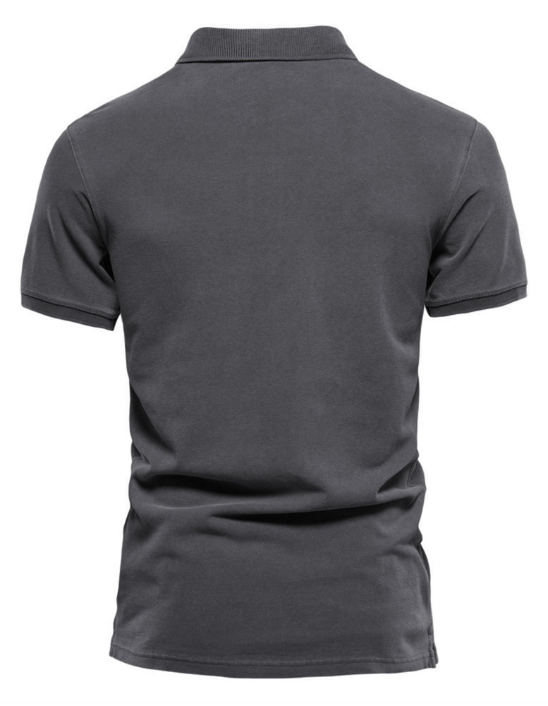 MAGIMODAC Mens Polo Shirts Short Sleeve Cotton T-Shirts Summer T-Shirt Solid Color Casual Tee Shirt Tops with Buttons