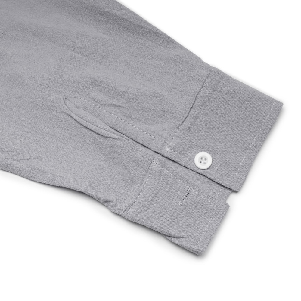 MAGIMODAC Mens Button Down Linen Shirts Casual Long Sleeve Band Collar Shirt Regular Fit Solid Plain Top with Pocket
