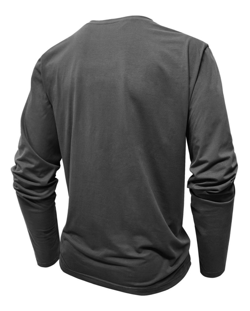 MAGIMODAC Mens Henley Long Sleeve T-Shirt Fashion Classic Cotton T Shirts Casual Lightweight T-Shirts with Button and Pocket