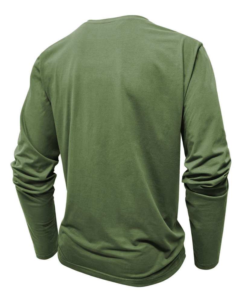 MAGIMODAC Mens Henley Long Sleeve T-Shirt Fashion Classic Cotton T Shirts Casual Lightweight T-Shirts with Button and Pocket