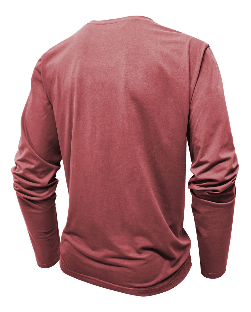 MAGIMODAC Mens Henley Long Sleeve T-Shirt Fashion Classic Cotton T Shirts Casual Lightweight T-Shirts with Button and Pocket