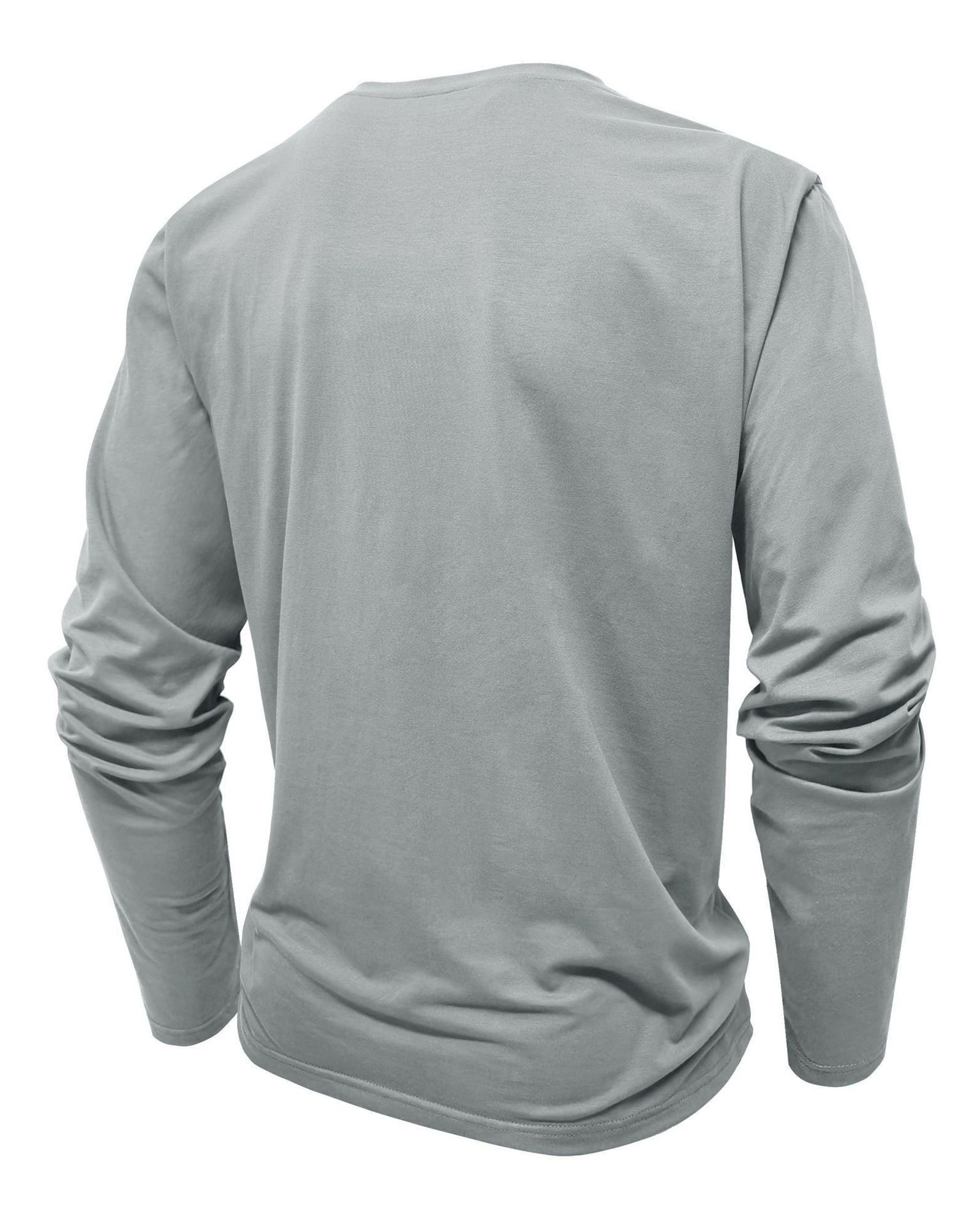 MAGIMODAC Mens Henley Long Sleeve T-Shirt Fashion Classic Cotton T Shirts Casual Lightweight T-Shirts with Button and Pocket