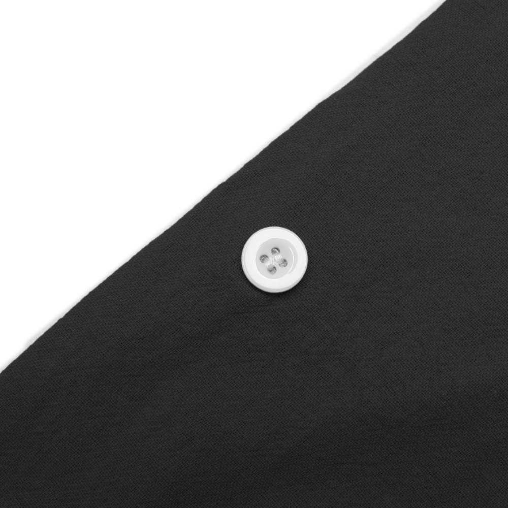 MAGIMODAC Mens Button Down Linen Shirts Casual Long Sleeve Band Collar Shirt Regular Fit Solid Plain Top with Pocket