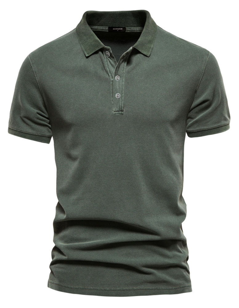 MAGIMODAC Mens Polo Shirts Short Sleeve Cotton T-Shirts Summer T-Shirt Solid Color Casual Tee Shirt Tops with Buttons